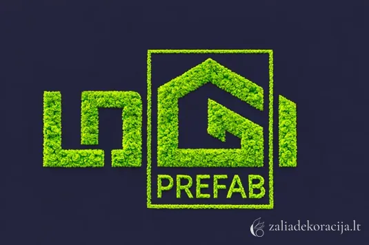 Samanų dekoracija erdvėje — Vizualizacija įmonės logotipas