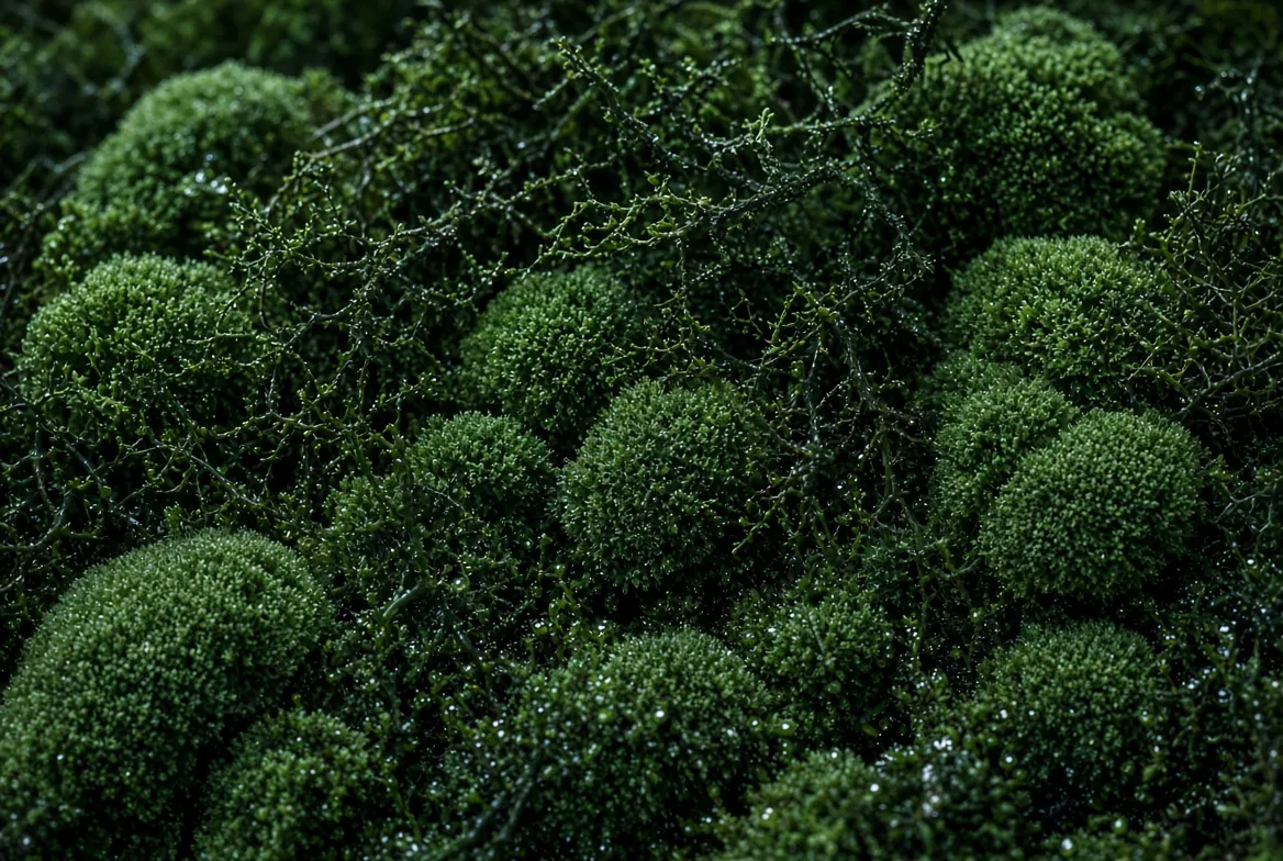 Stabilizuotų samanų tekstūra iš arti