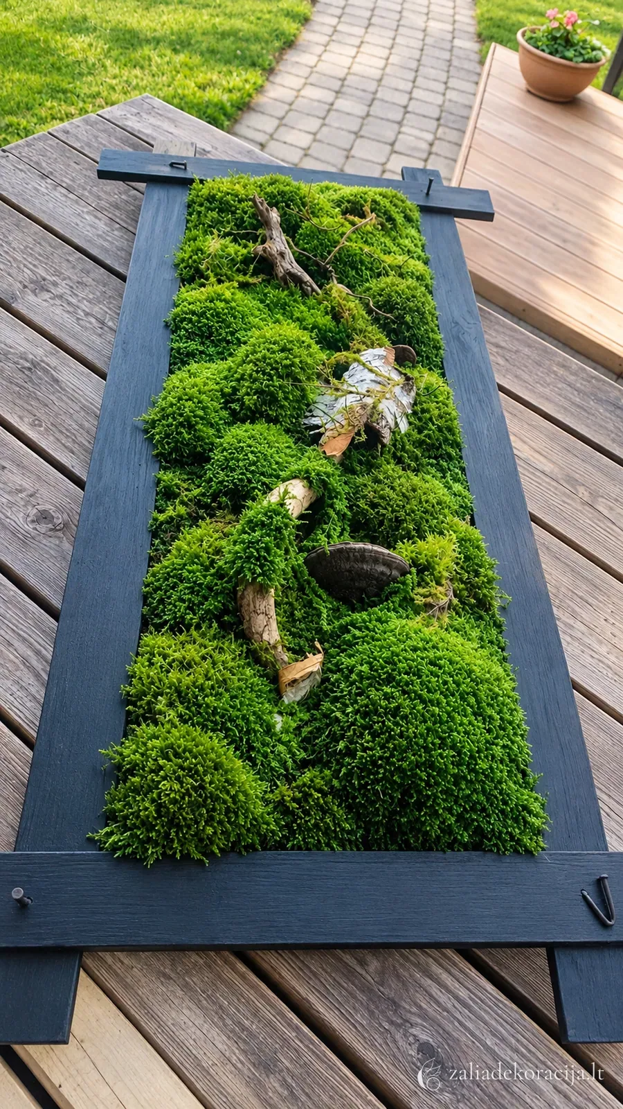 Samanų paveikslas "netvarkingu" rėmu — paveikslai, 40x 1